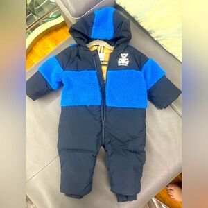 Burberry Baby Snowsuit Size 12m 80 cm Navy blue Cobalt blue
